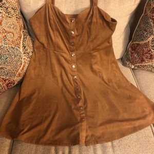 Caramel Button Up Dress